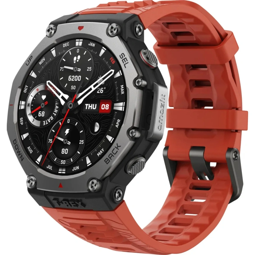 Смарт-часы Xiaomi Amazfit T-Rex 3 Lava фото 1