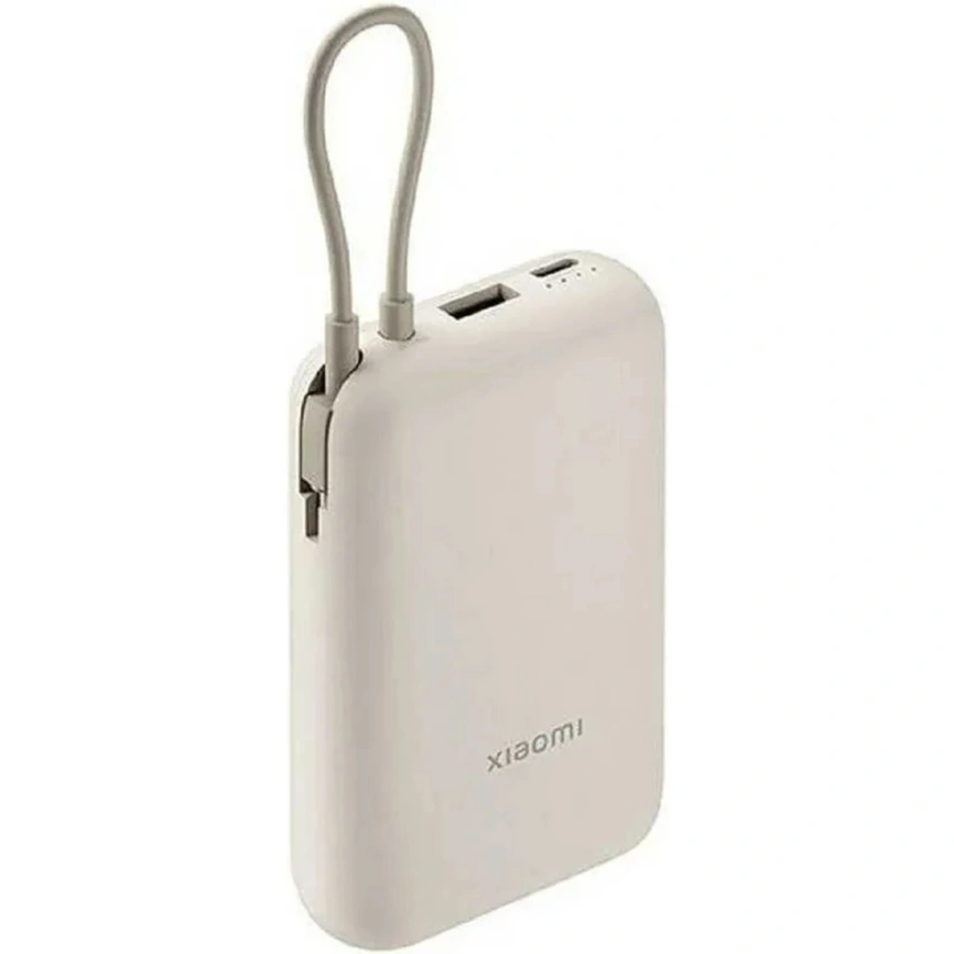 Внешний аккумулятор Xiaomi Power Bank 10000mAh (Integrated Cable) Tan фото 1