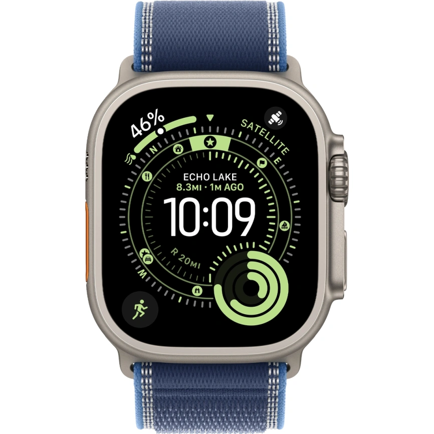 Смарт-часы Apple Watch Ultra 3 (2025) 49mm Natural Titanium Case with Blue/Bright Blue Trail Loop M/L фото 3