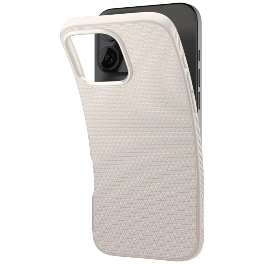 Чехол Spigen Liquid Air для iPhone 16 Pro (ACS08120) Natural Titanium фото 5