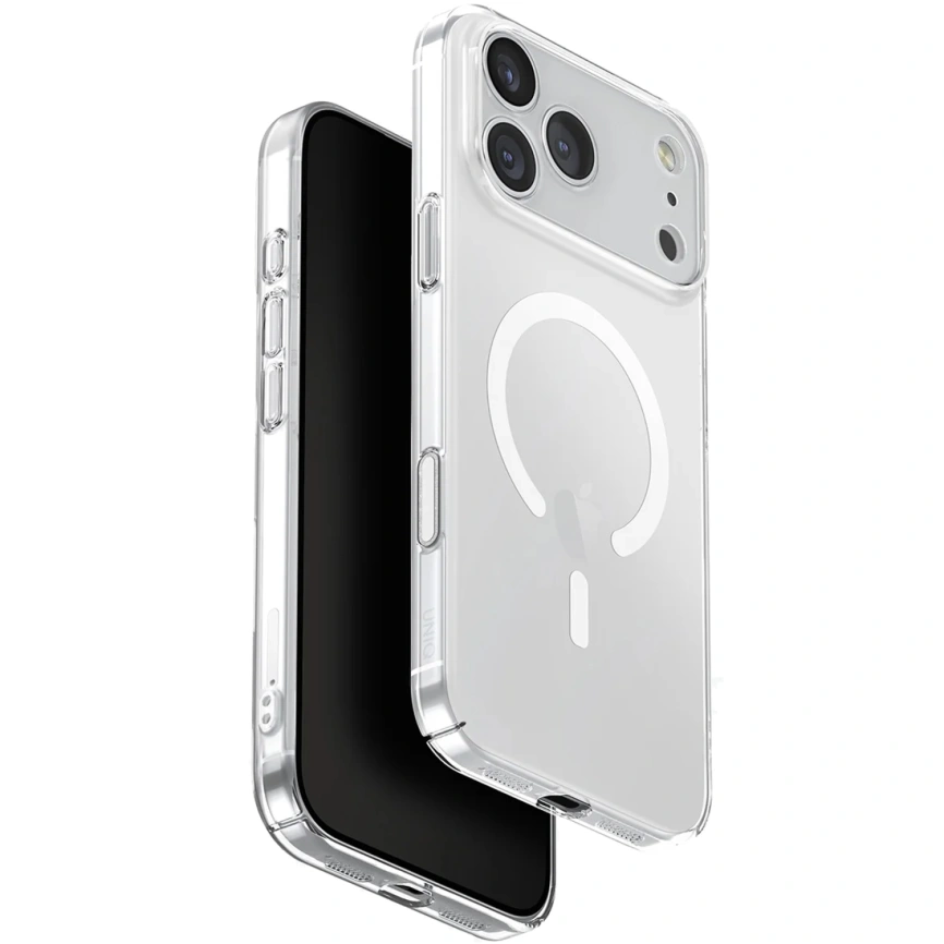 Чехол Uniq AirSuit Ultra Slim Case with MagClick для iPhone 17 Pro Glossy Clear/White фото 1