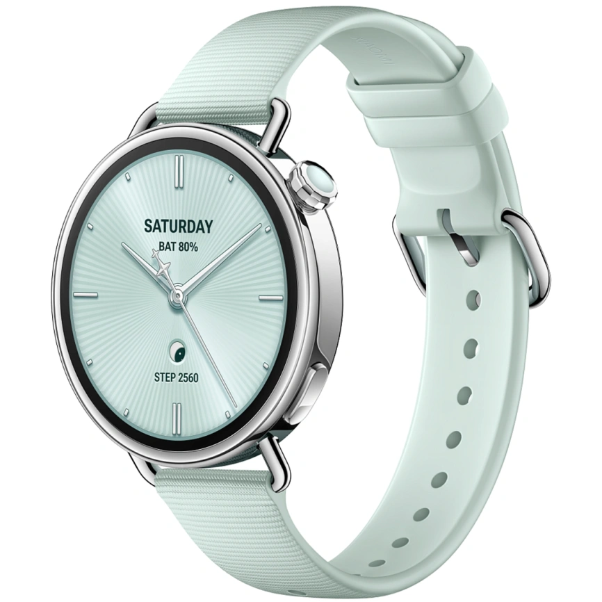 Смарт-часы Xiaomi Watch S4 41mm Fluororubber Strap Green фото 1