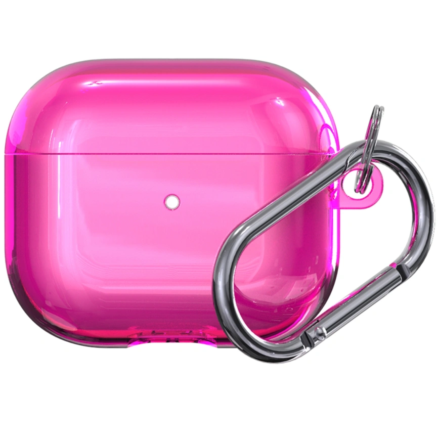 Силиконовый чехол Deppa с карабином для AirPods 3 (47339) Pink фото 1