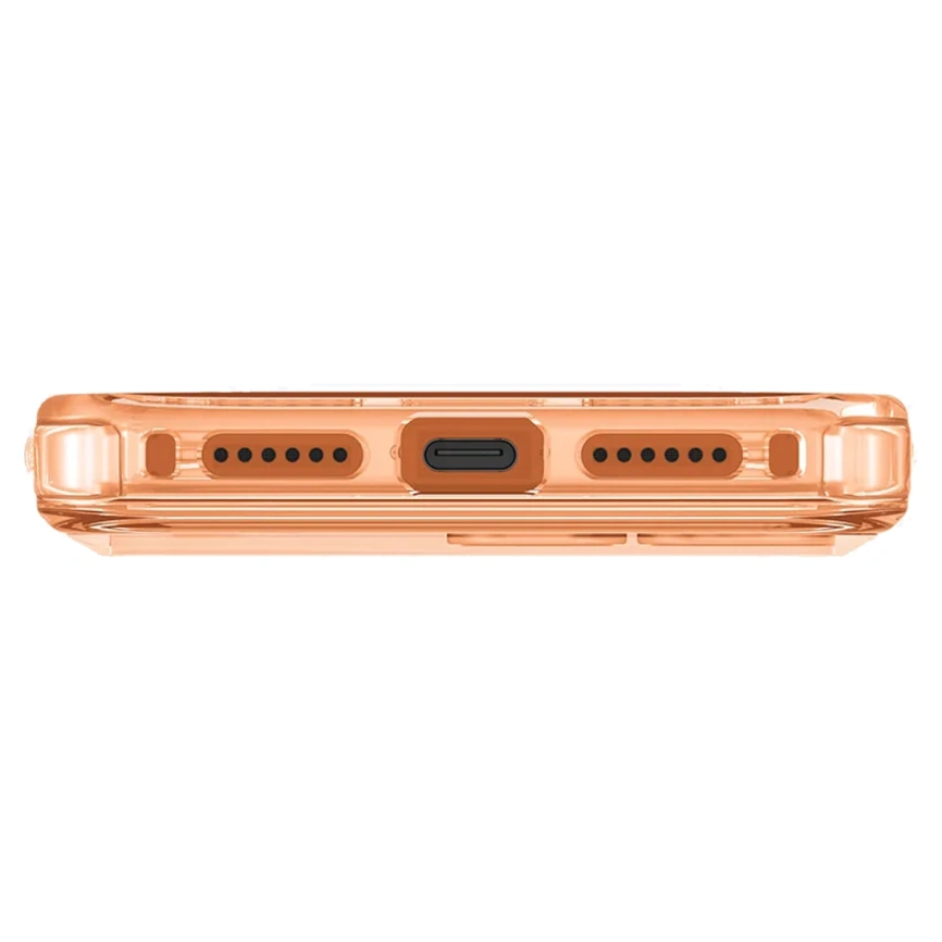 Чехол Uniq LifePro Xtreme Anti-FingerprintSlim Hybrid Case with MagClick для iPhone 17 Pro Frost Clear/Volt Orange фото 5