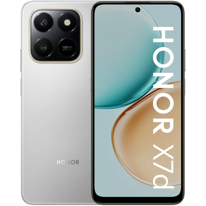 Смартфон Honor X7d 8/128Gb Meteor Silver фото 1